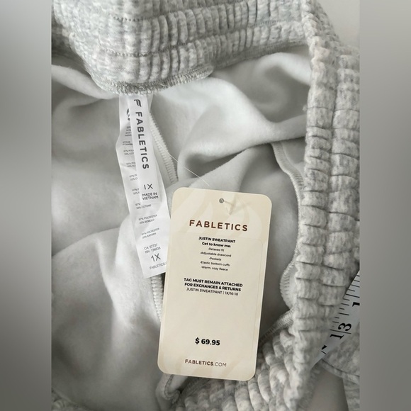Fabletics Justin Joggers Sweatpants Heather Grey pockets plus size 1x - Picture 7 of 8